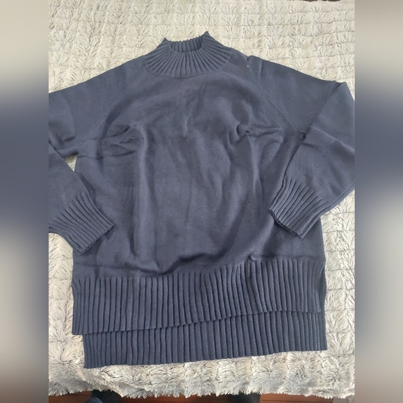 Nwt navy mock-neck sweater large - Picture 1 of 5